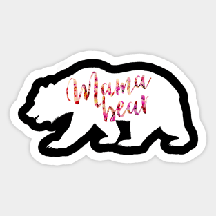 Mama Bear Floral Sticker